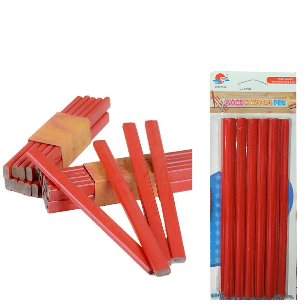 12 x Carpenters Pencils For Wood Works