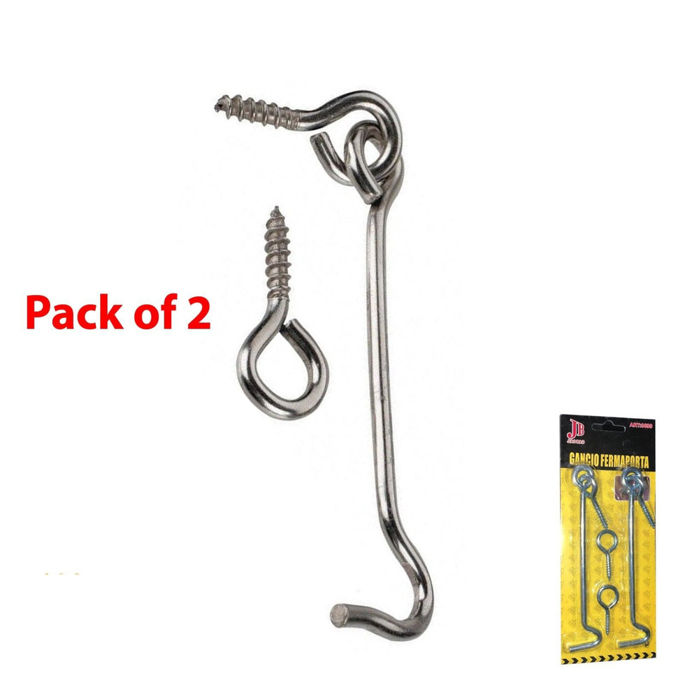 Galvanised Steel Cabin Hook and Eye Latch Holder