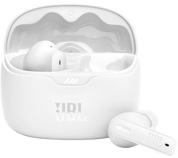 JBL Tune Beam Wireless Bluetooth Noise-Cancelling Earbuds – White